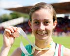 Charlotte Taylor (Lincolnshire) bronze medal in the 3000m senior girls
